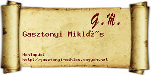 Gasztonyi Miklós névjegykártya
