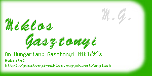 miklos gasztonyi business card